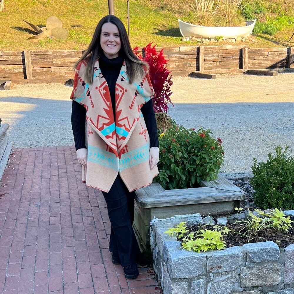 Women's Wrap Woven Fleece - Vest - Powderhorn